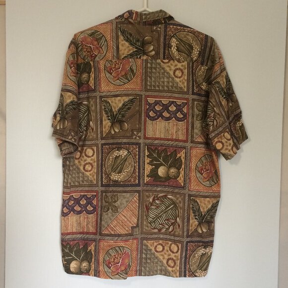 Tori Richard Mens Hawaiian Button Up Shirt Large Cotton Lawn Made in Hawaii - Picture 2 of 5